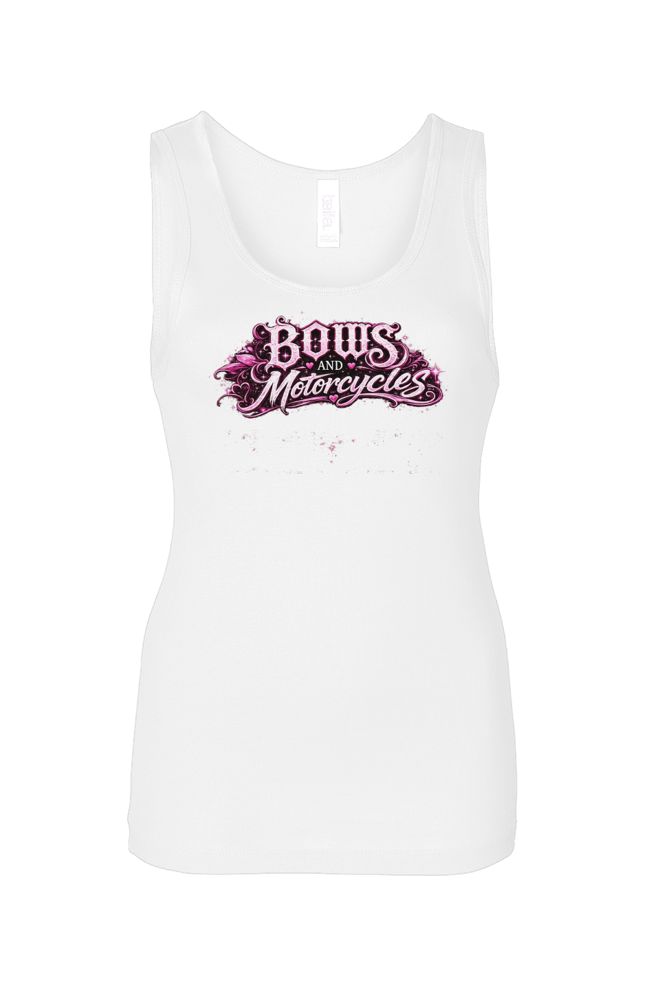 Bows & Motorcycles™ Women's Baby Rib Tank – Signature Pink Logo Edition