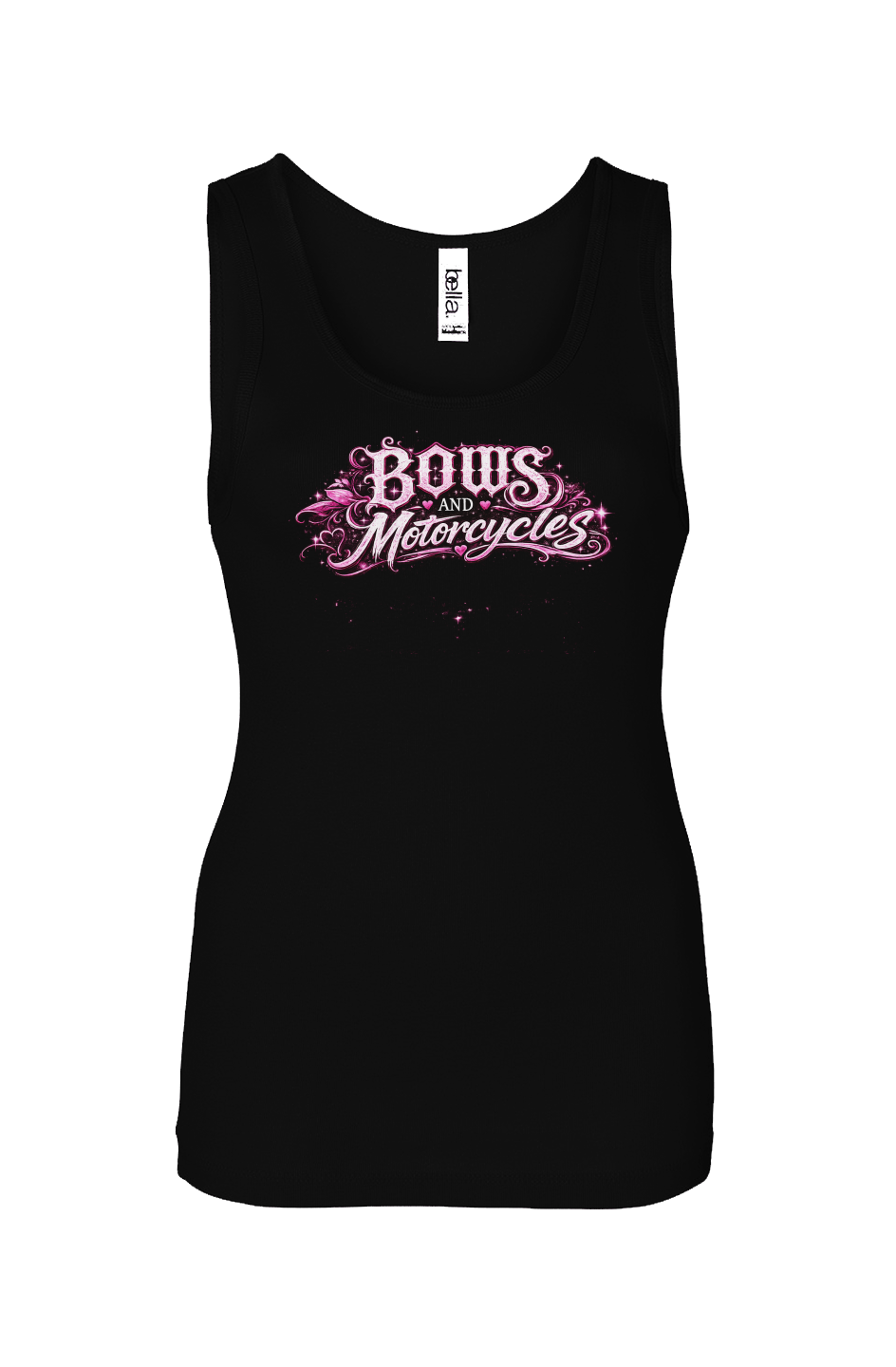 Bows & Motorcycles™ Women's Baby Rib Tank – Signature Pink Logo Edition