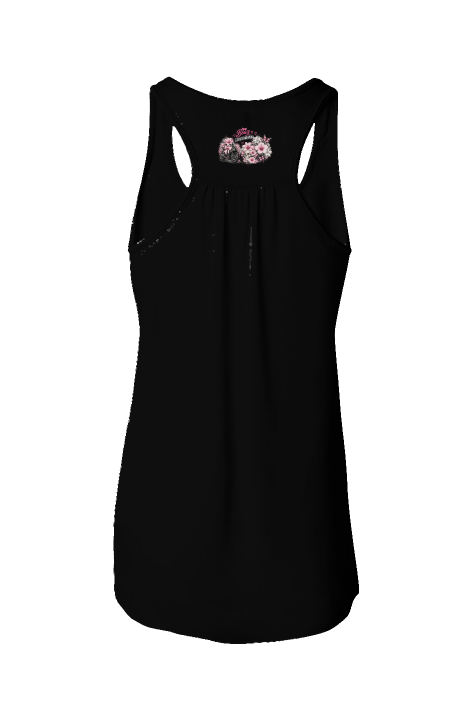 Bows & Motorcycles™ Pink Rebel Flowy Racerback Tank – Stay Pretty, Ride Bold