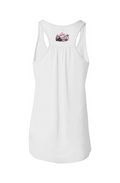 Bows & Motorcycles™ Pink Rebel Flowy Racerback Tank – Stay Pretty, Ride Bold