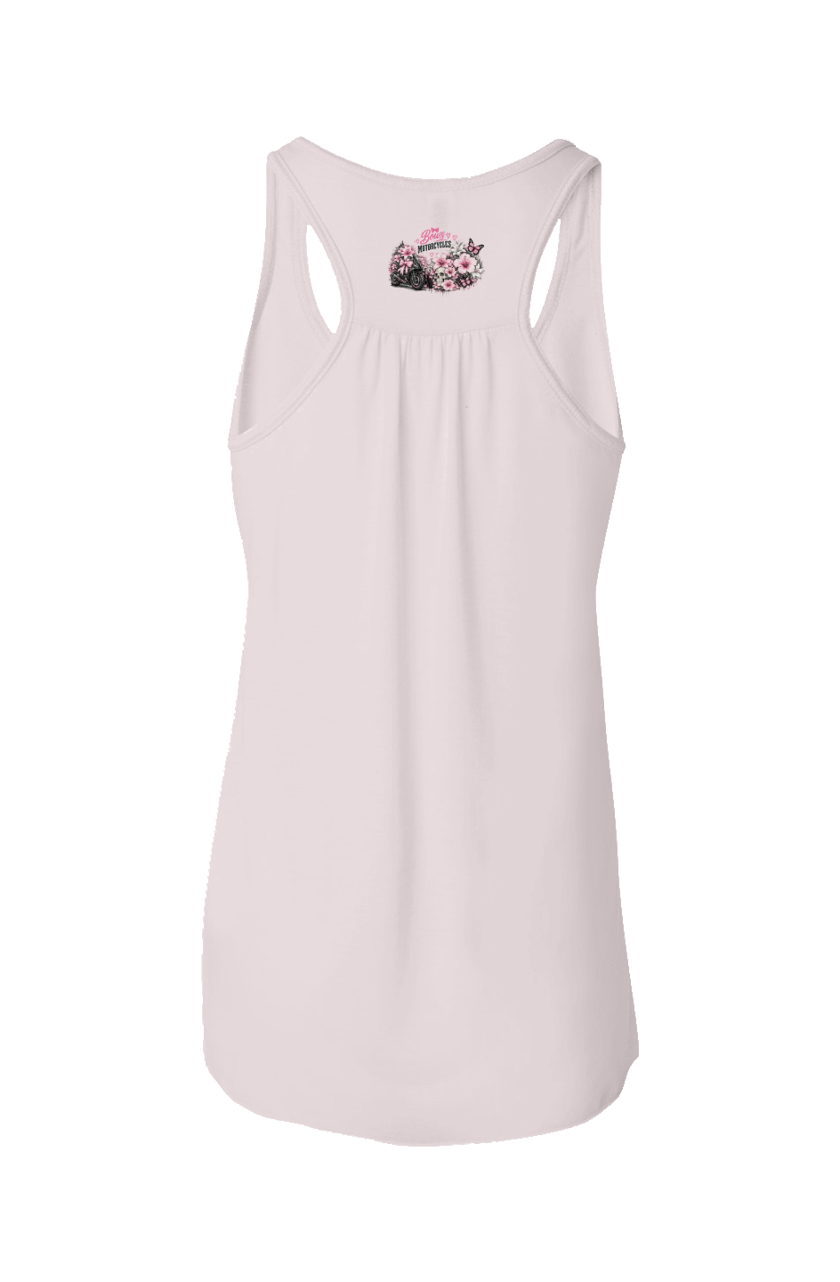 Bows & Motorcycles™ Pink Rebel Flowy Racerback Tank – Stay Pretty, Ride Bold