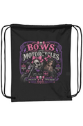 Bows & Motorcycles™ Ride Bold Drawstring Pack – Feminine, Fearless & Unapologetic