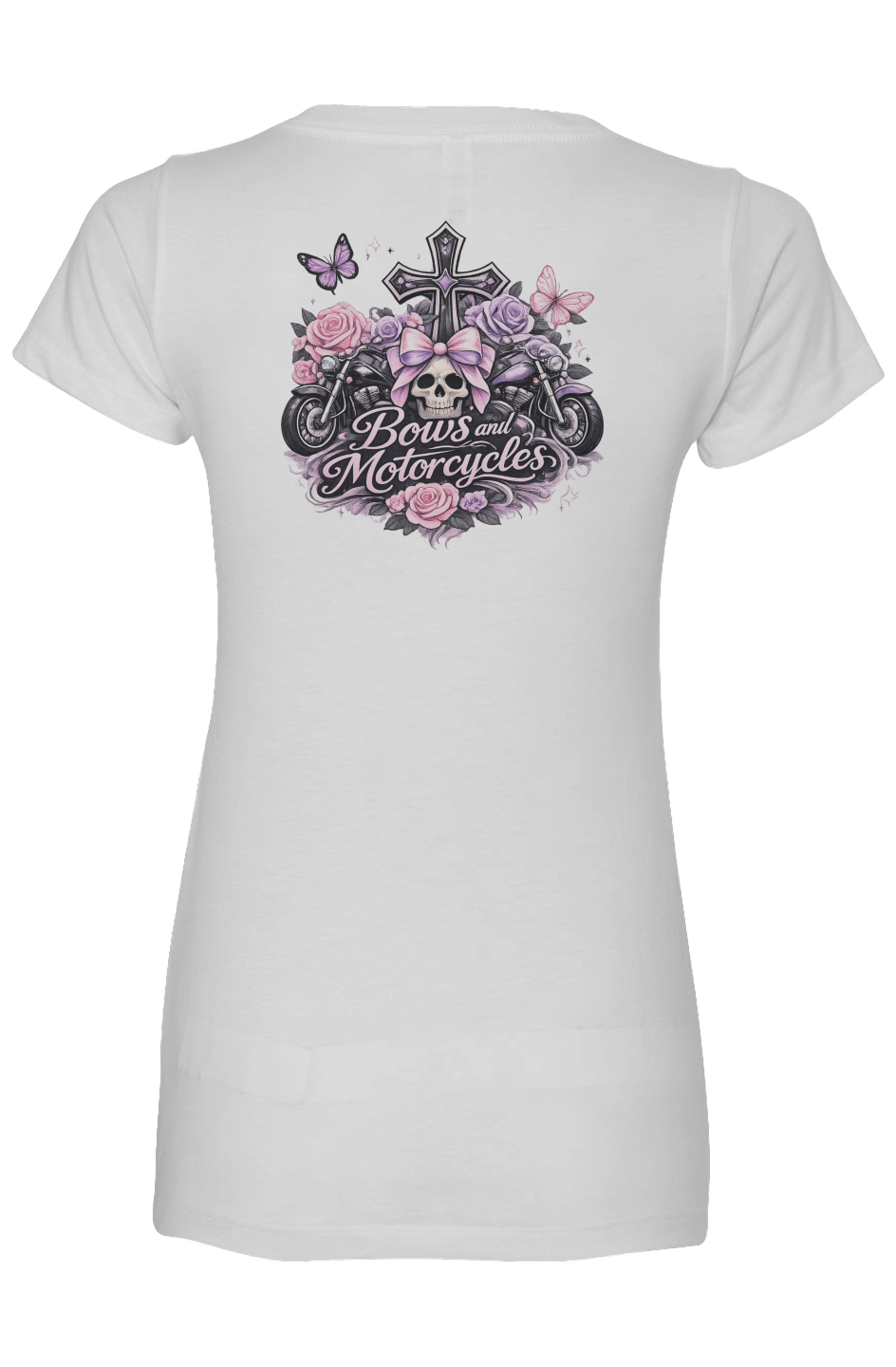 Bows & Motorcycles™ Women’s Ideal V-Neck – Stay Pretty, Ride Bold
